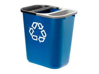 Poubelles de bureau bi-compartimentées